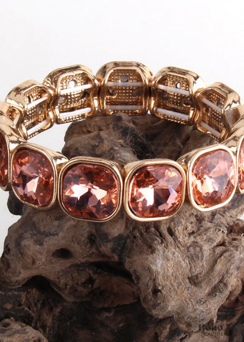 Boho Bracelet, RH Armbander Bracelet, Gold Crystal